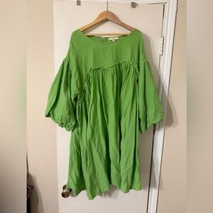 Green Linen Dress